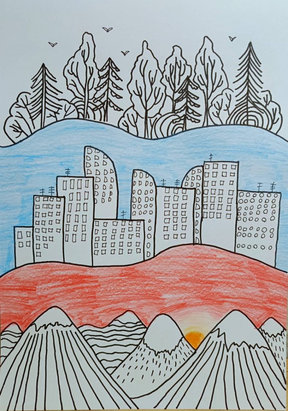 "Леса, города, горы - это России просторы"