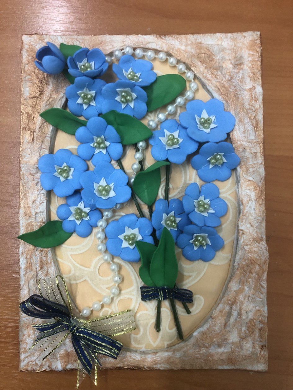 открытка-  "Незабудки для мамы"