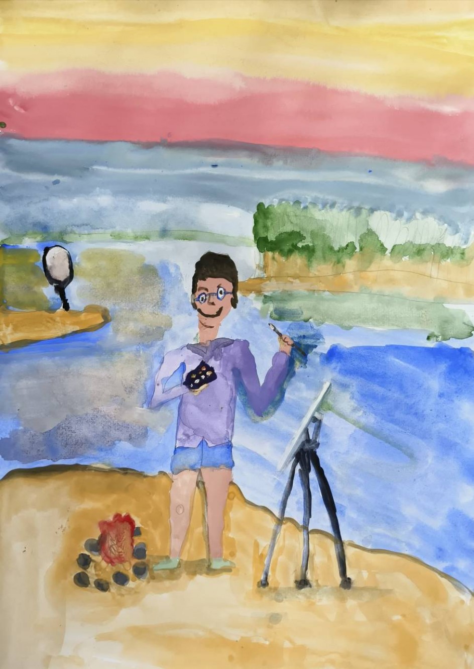 Мама на пленэре