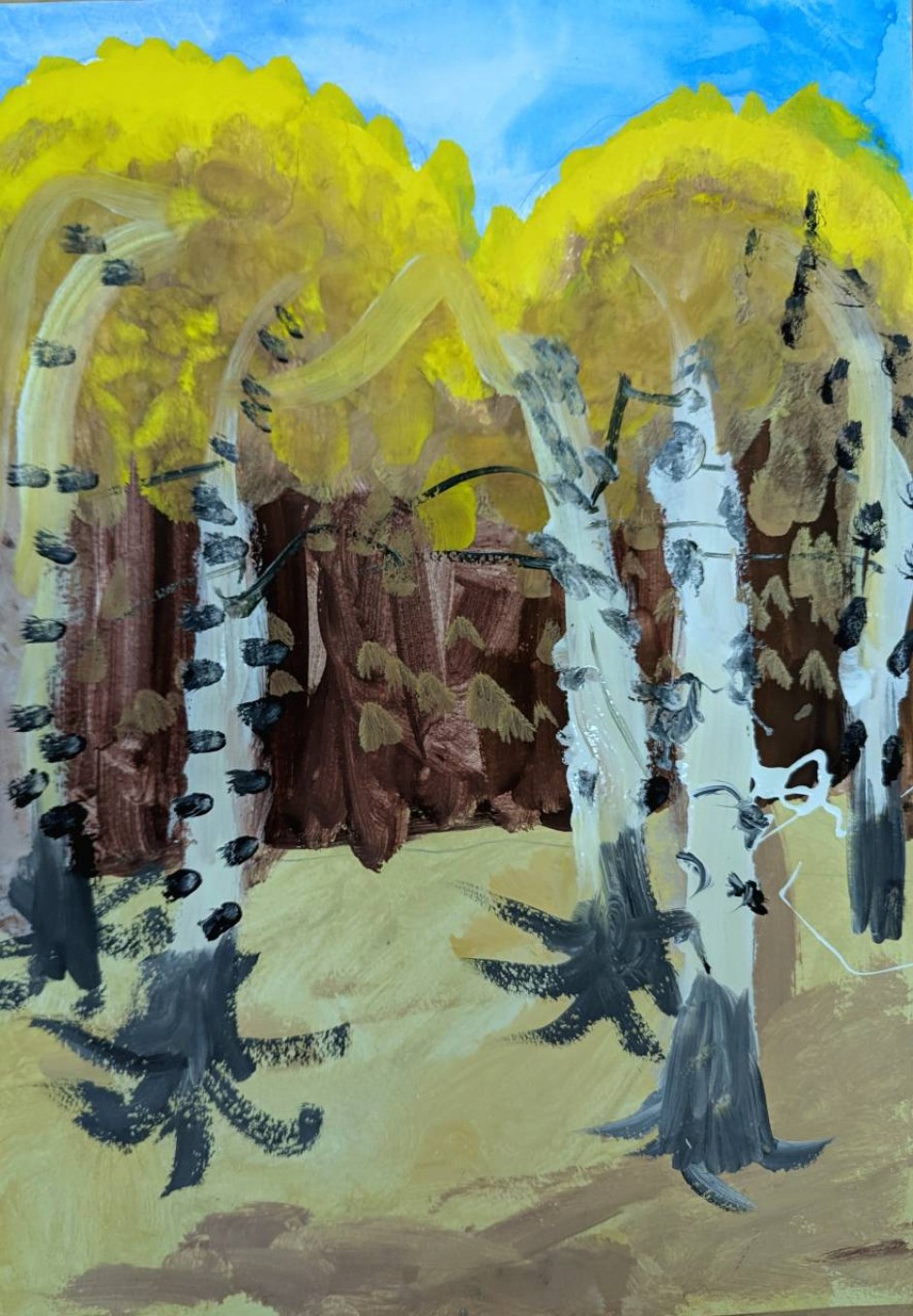 «Березы осенью»