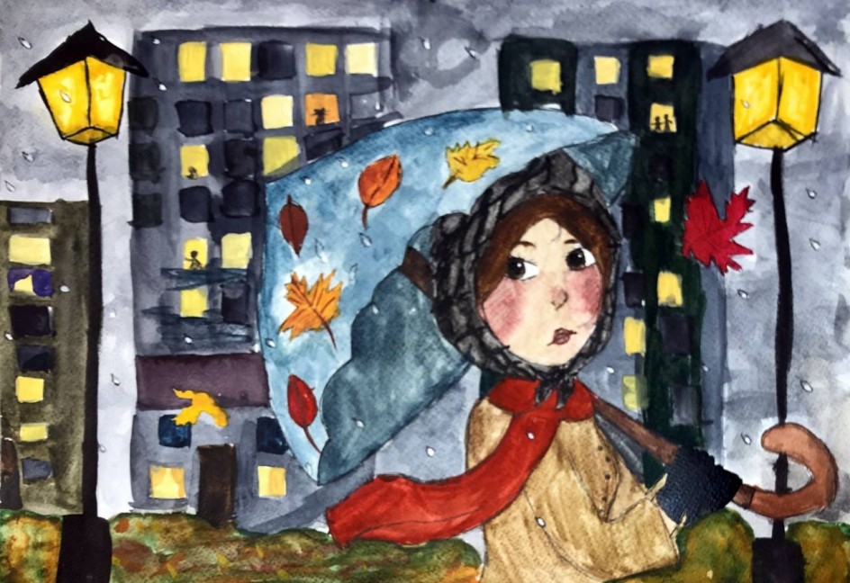 Под зонтиком