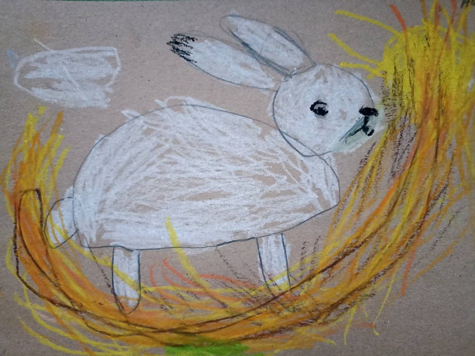 Зайчик в траве