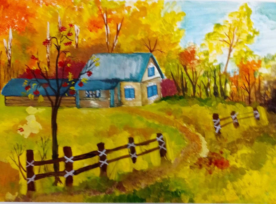 Осень в деревеньке