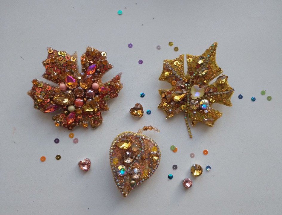 Броши " Осенний вальс "