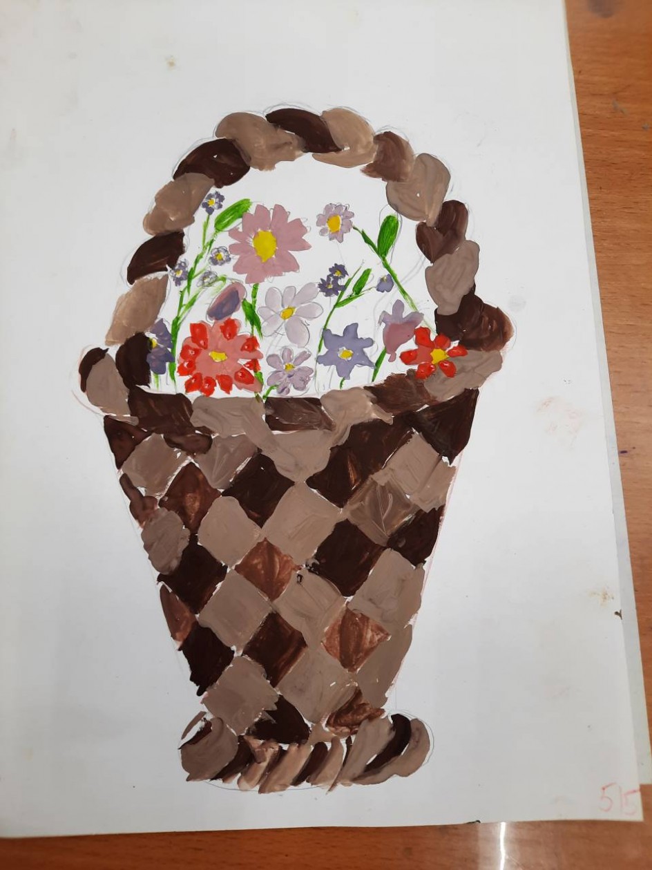 Корзина цветов для мамы