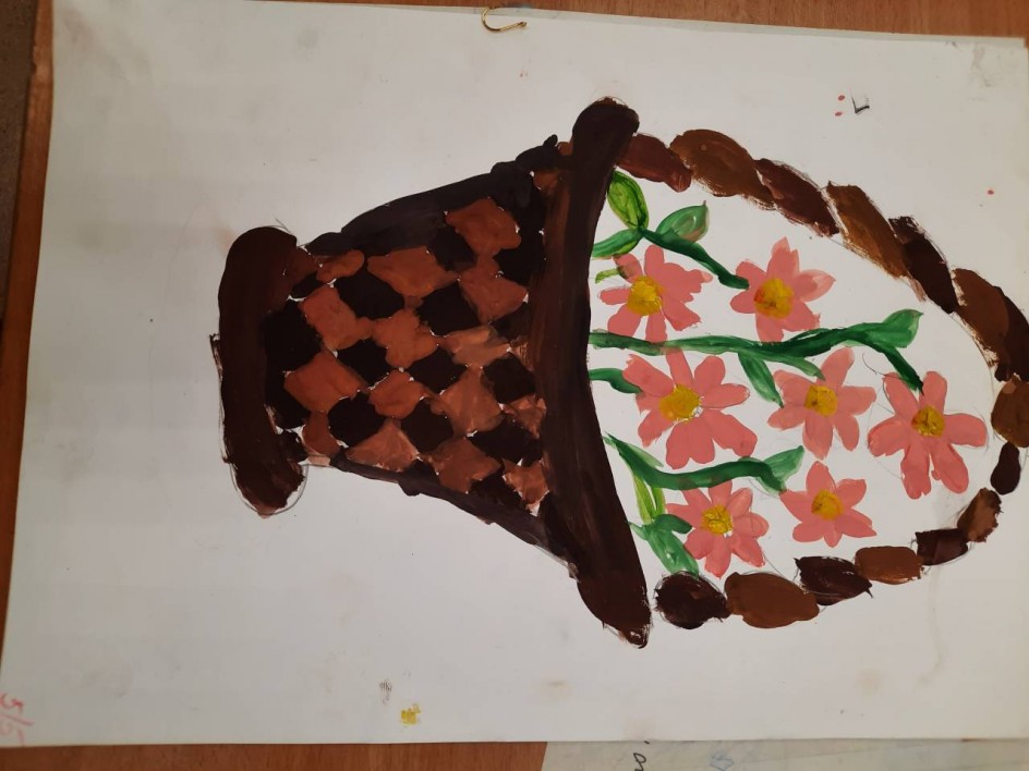 Корзина цветов для мамы