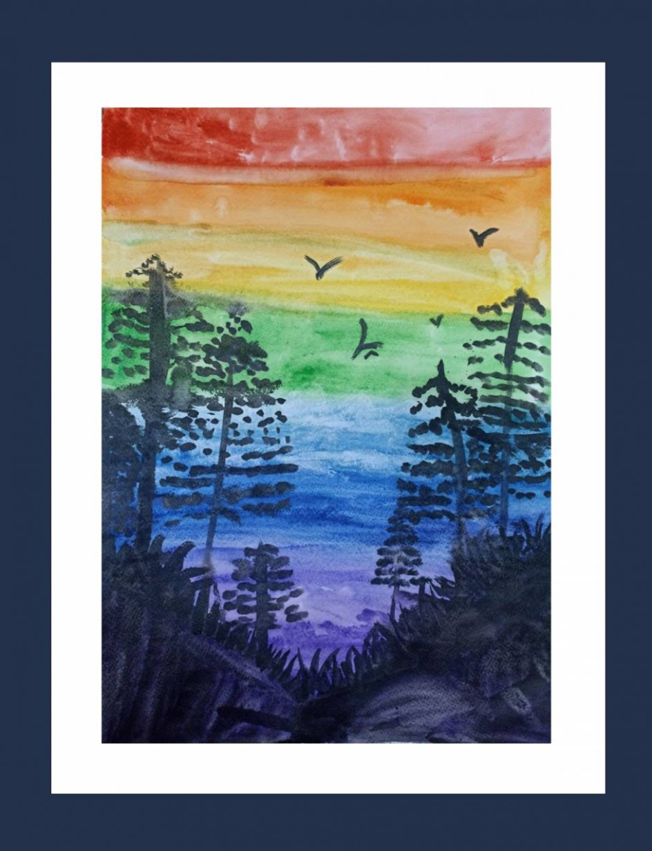 "Пейзаж осеннего леса"