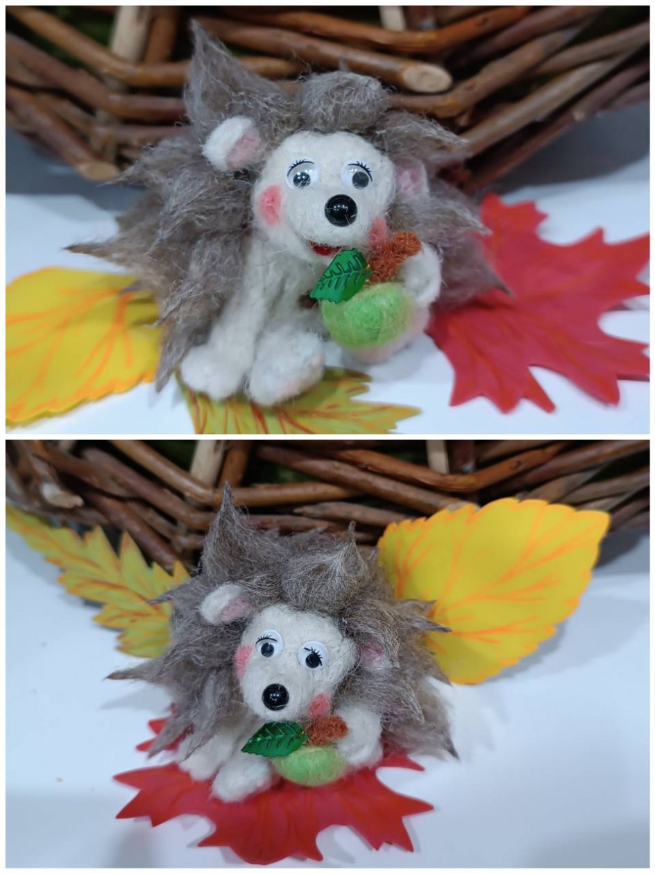 Ëжик. Валяние из шерсти.