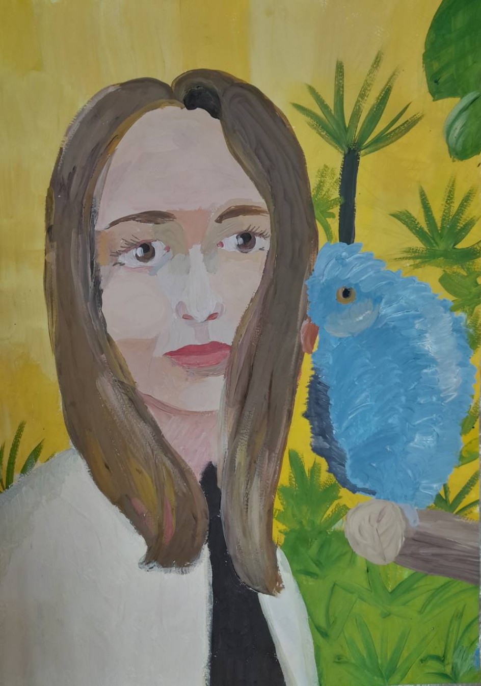 Мама с попугайчиком