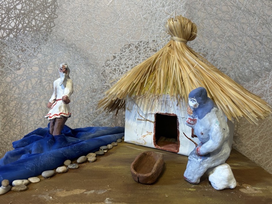 макет  " Сказка о рыбаке и рыбке"