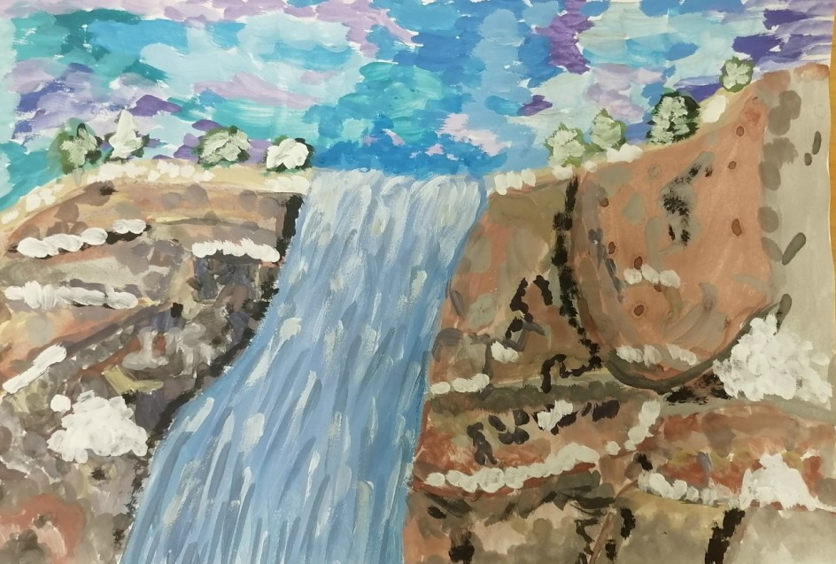 Водопад в Хибинах "Борода Седого Духа"