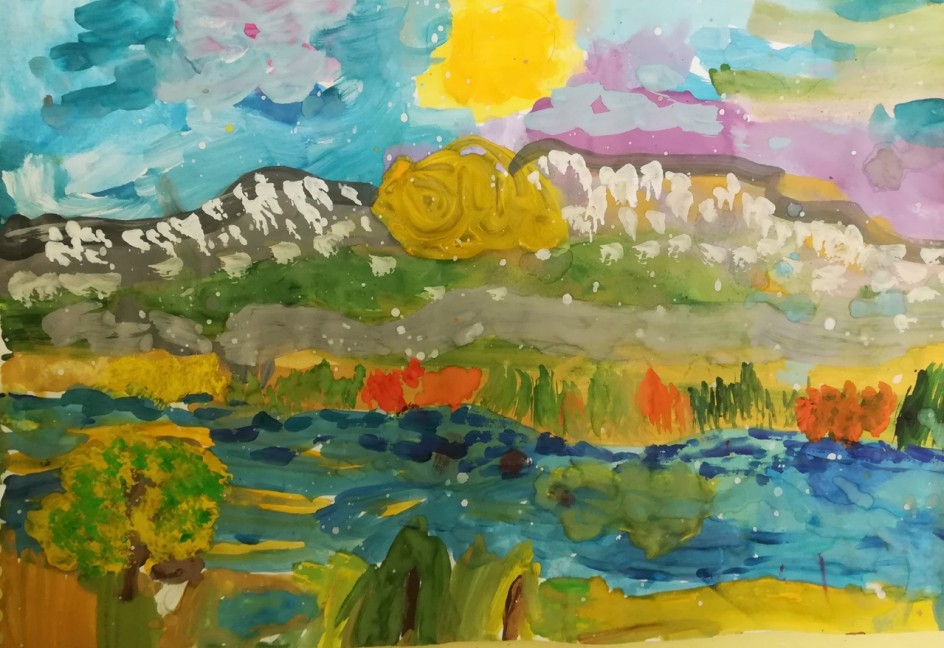 Снегом покрыты верхушки Хибин