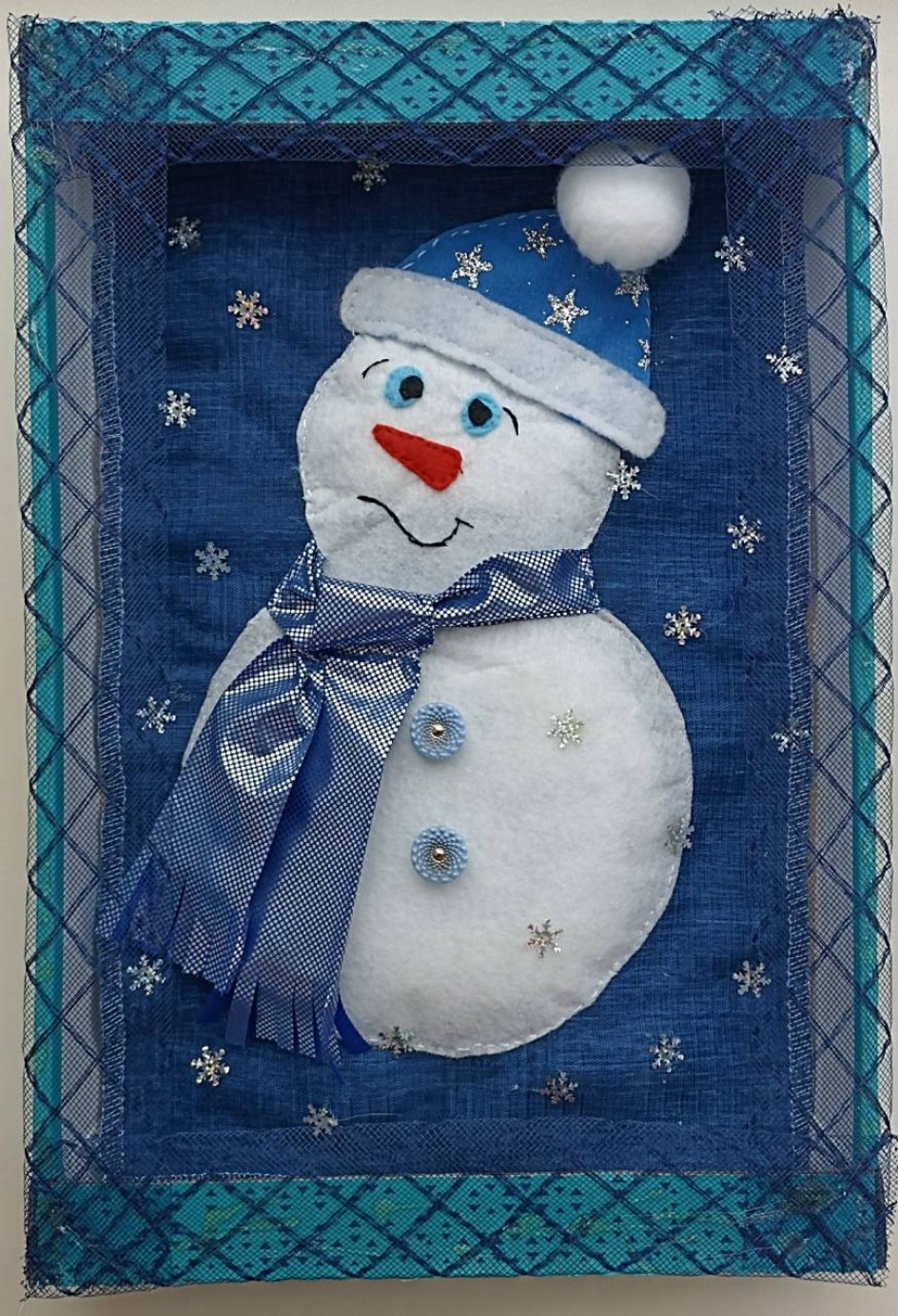 МОЙ ДРУГ СНЕГОВИК (панно 25/40 см)