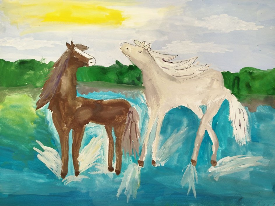"Лошади в поле"