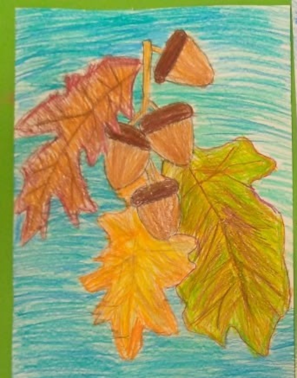 "Ветка дуба с желудями"