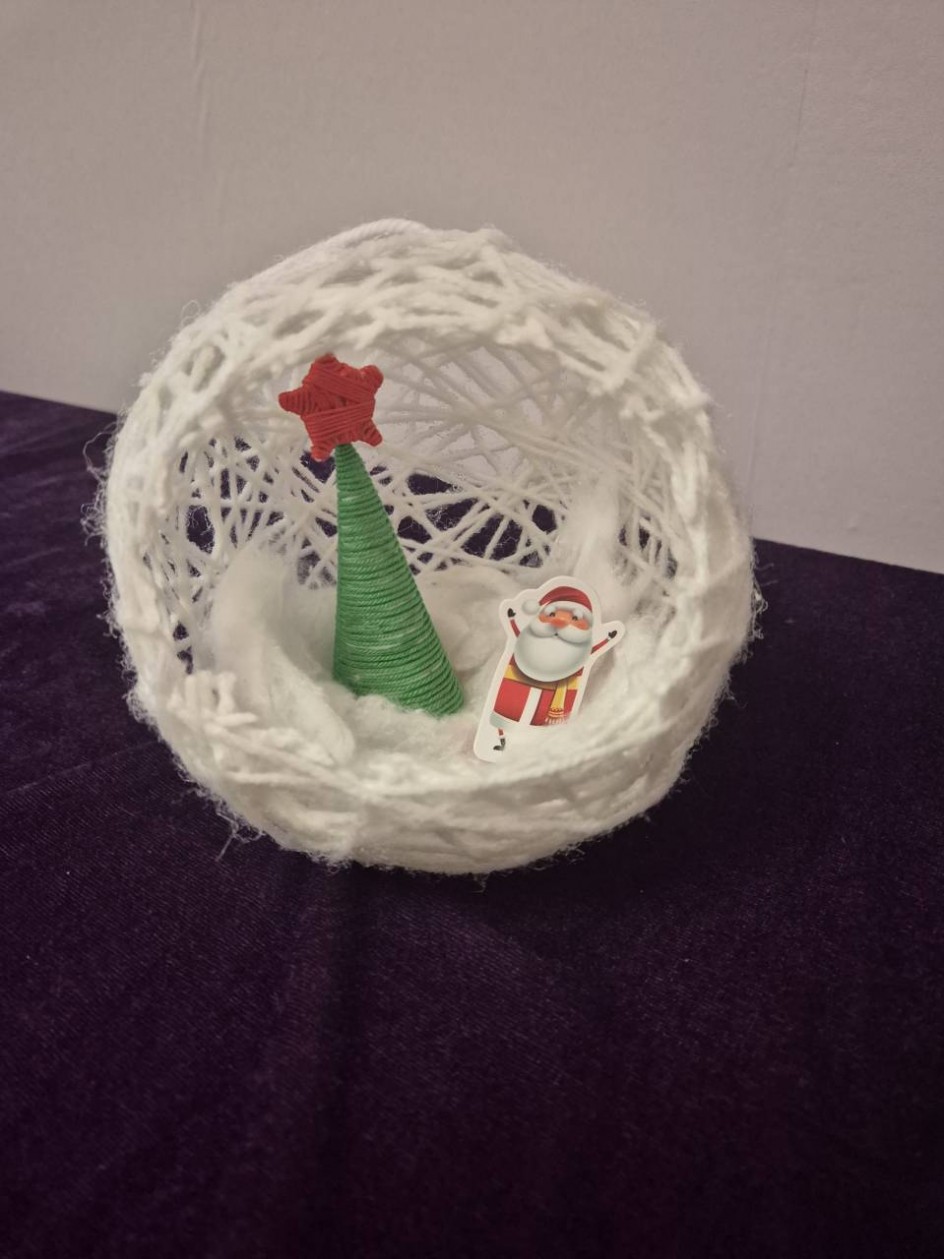 Новогодний снежный шар