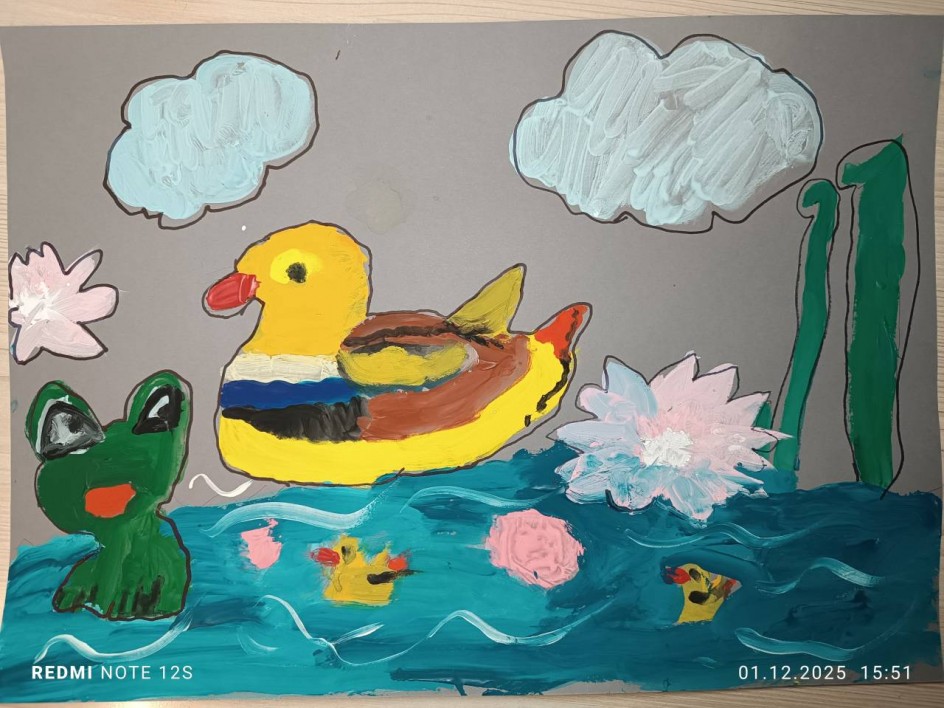 Уточка с утятами