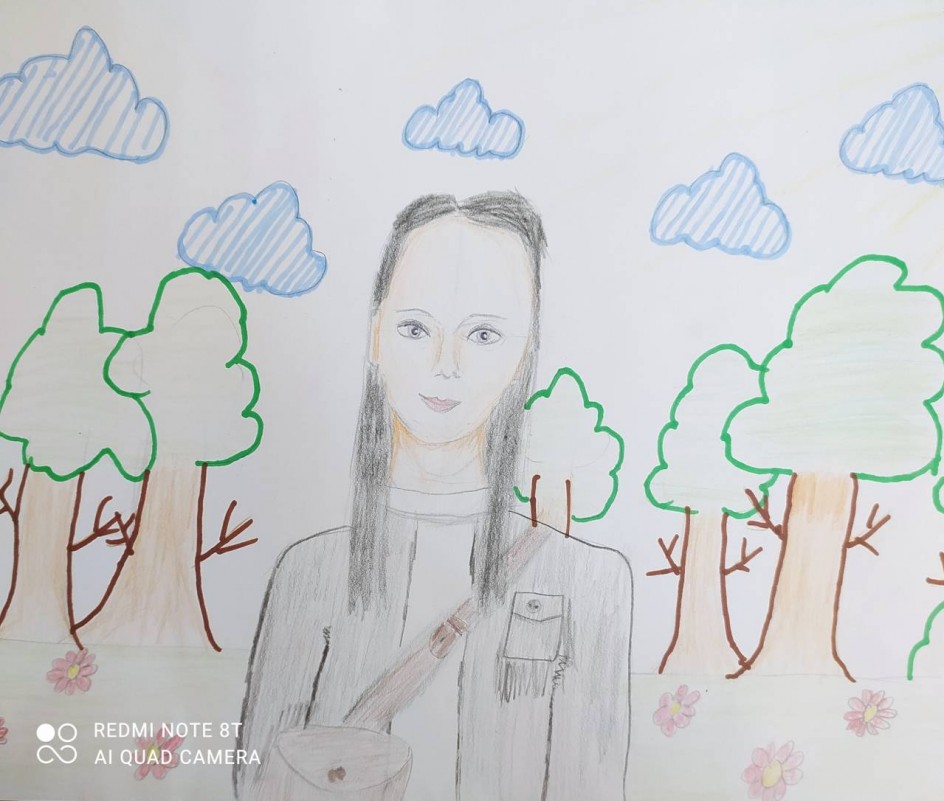 Мама на прогулке