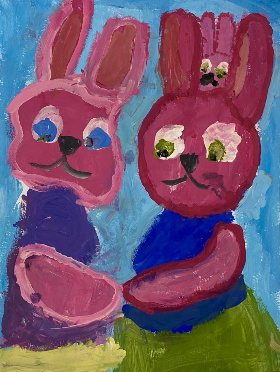 Семья зайчат