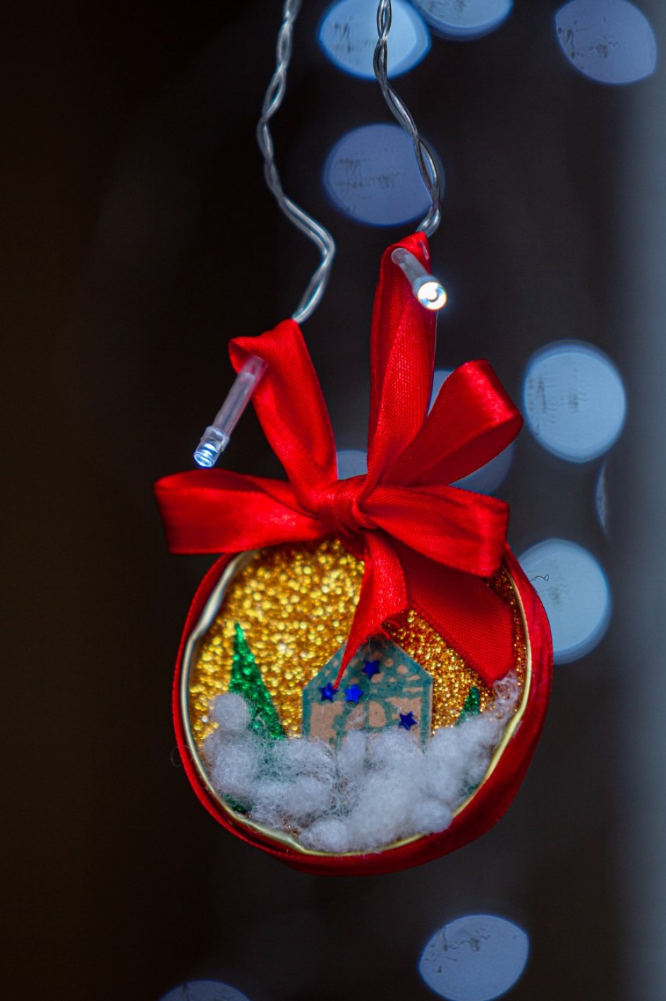 Елочная игрушка "Новогодний домик"