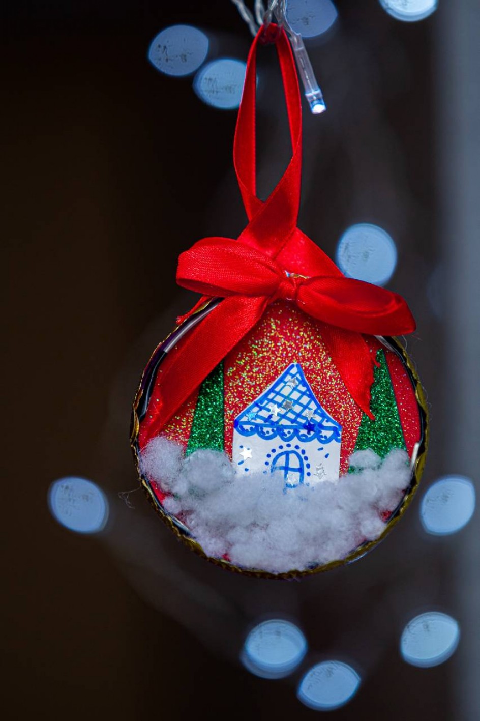 Елочная игрушка "Зимний дом"