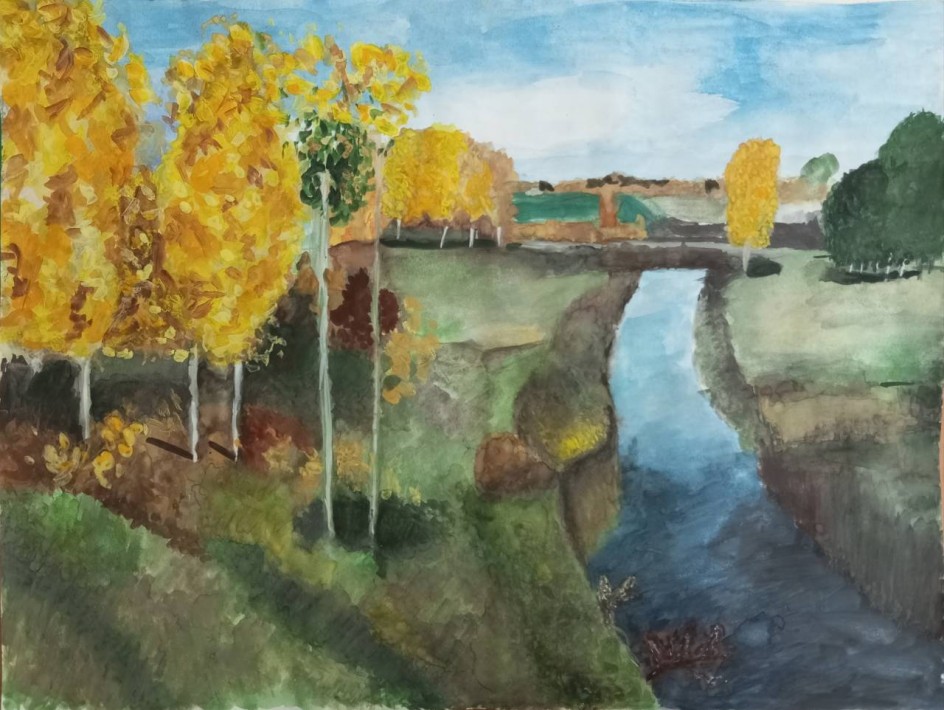 Копия картины Исаака Левитана "Золотая осень"