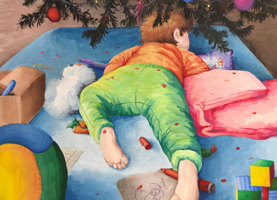 Безмятежный сон под елочкой