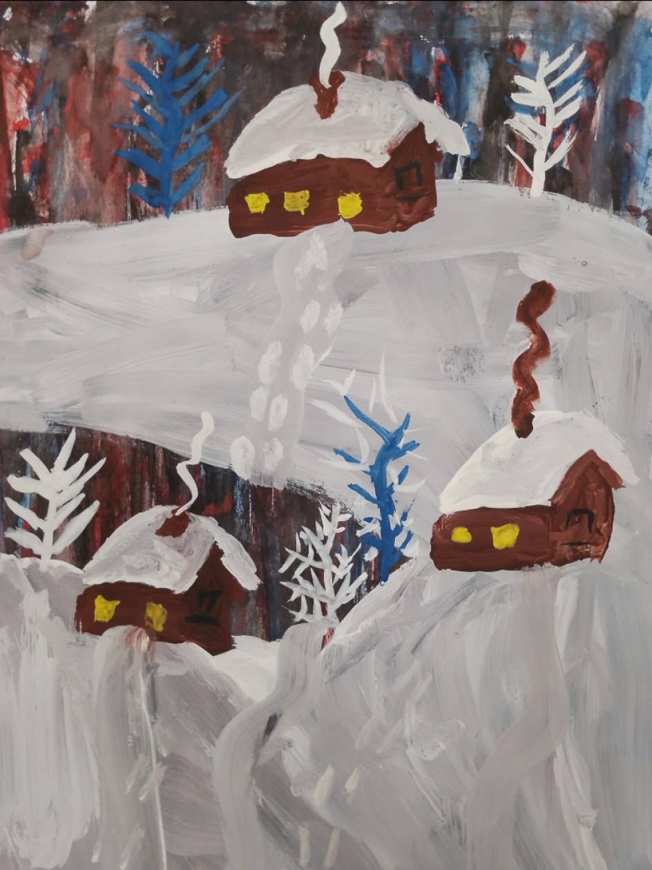 "Зима в деревне"