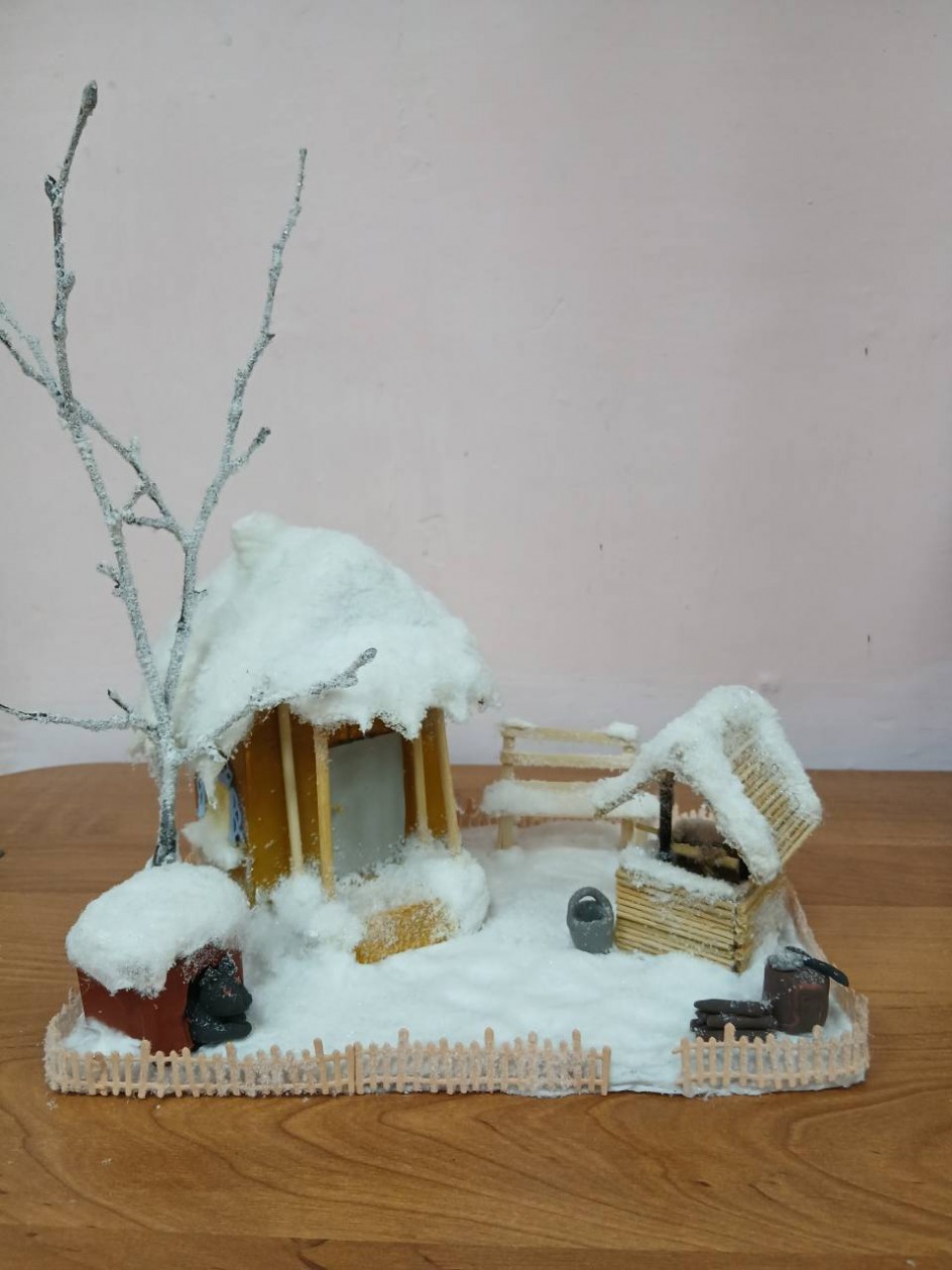 "Зимний сон деревенского двора"