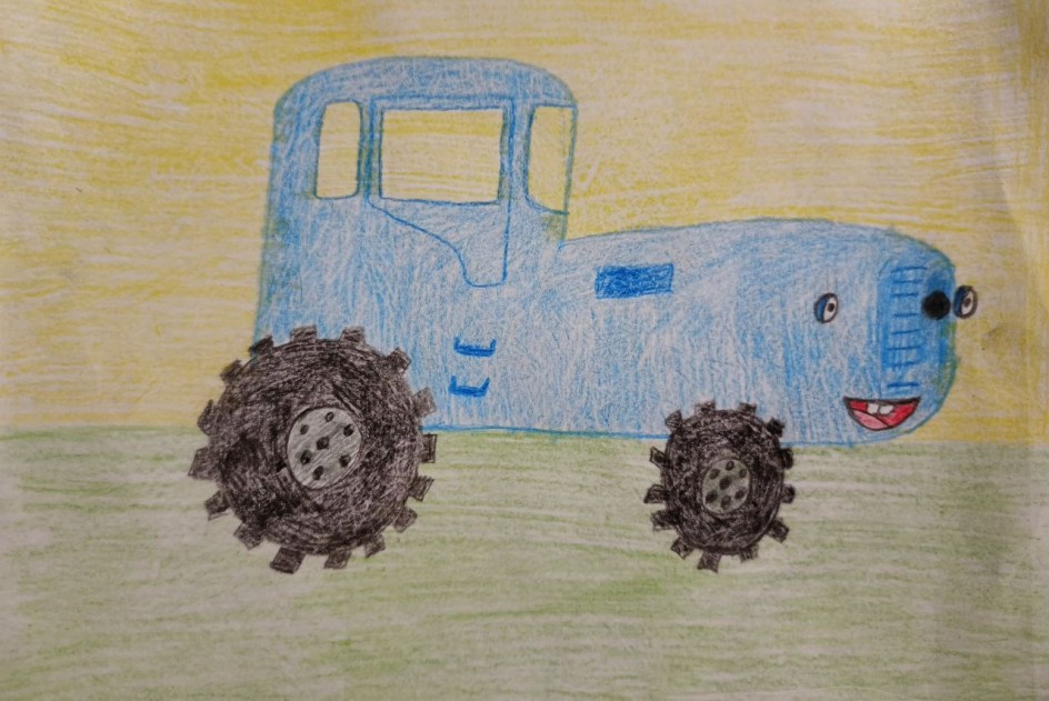 Синий трактор