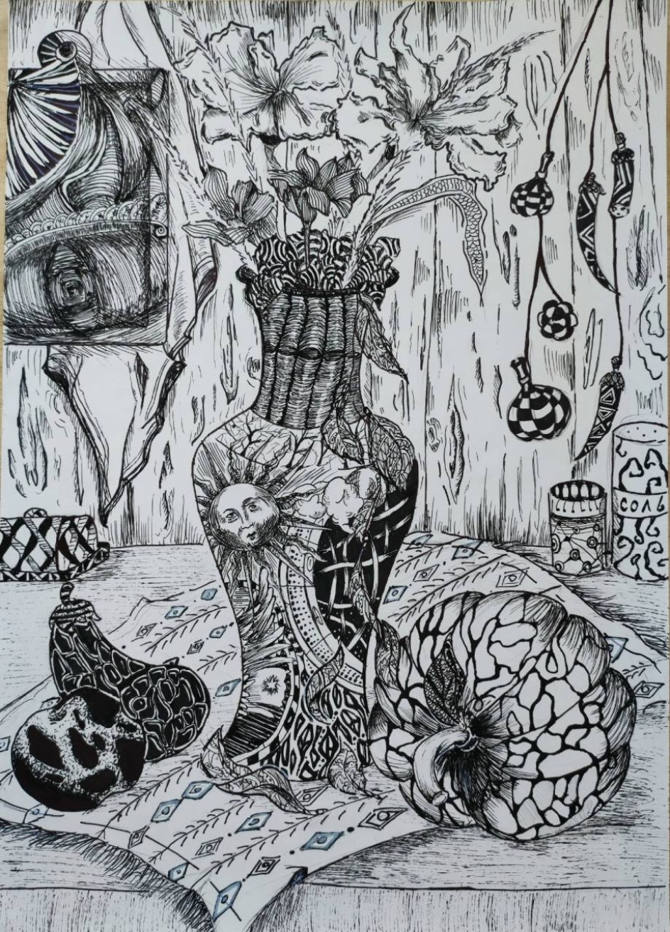 "Дары осени. Графическая импровизация"