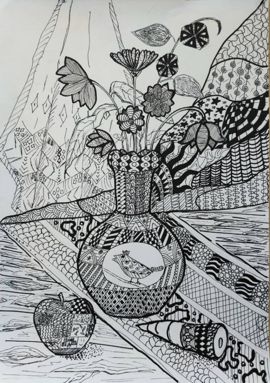 "Осенний натюрморт. Графическая импровизация"