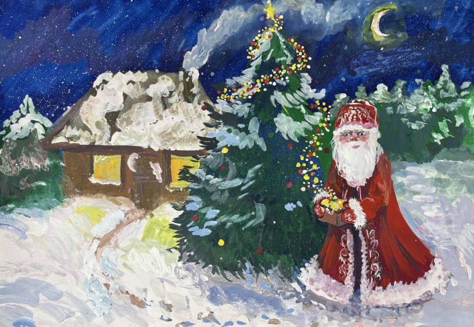 Дед Мороз нарядил ёлочку