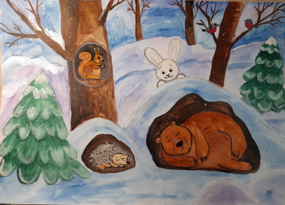 Зимой в лесу