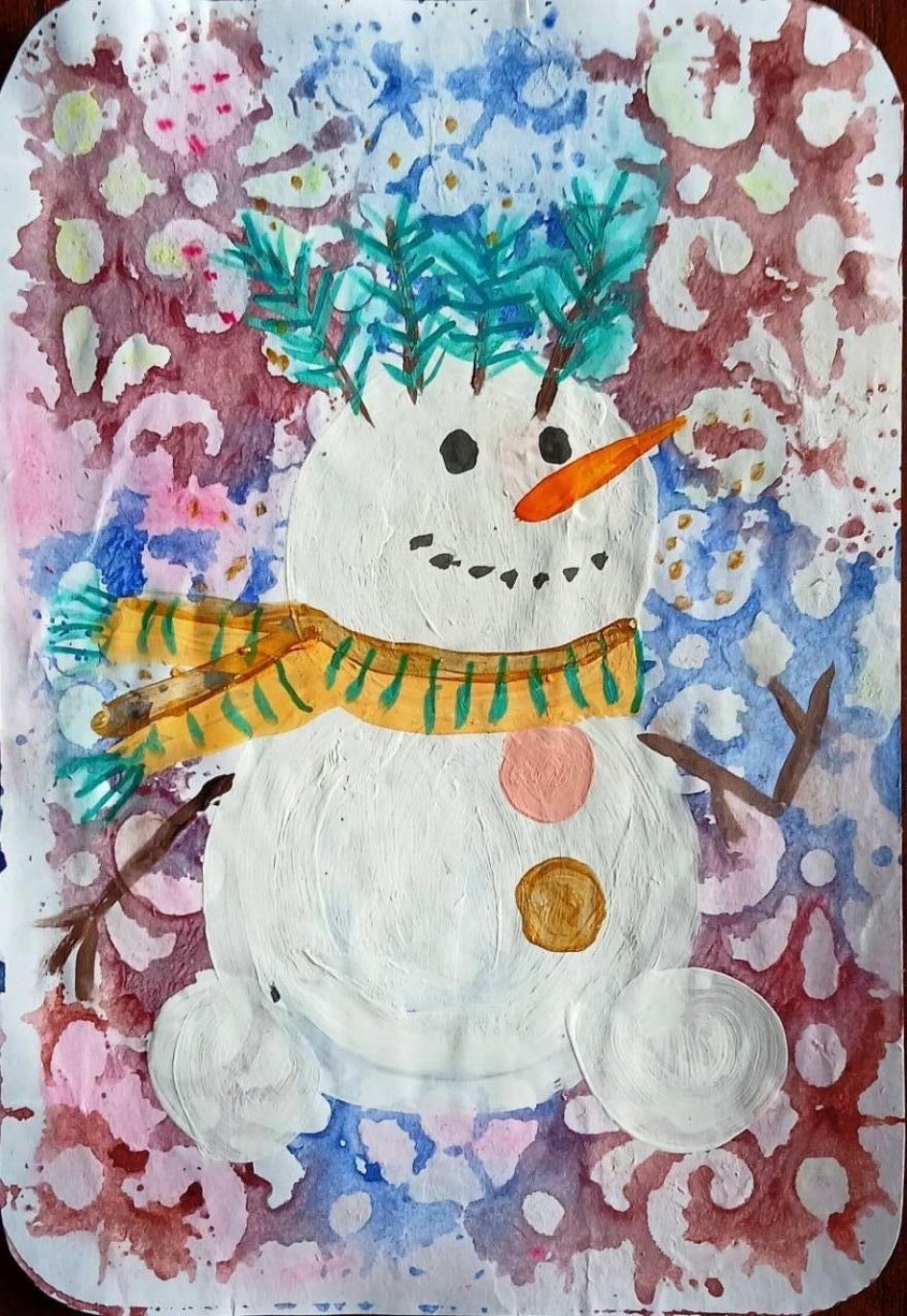 Весёлый снеговичок