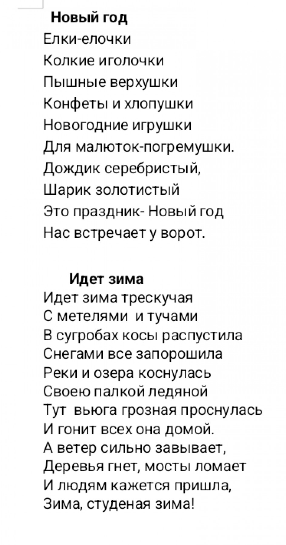 Новый год. Идёт зима.