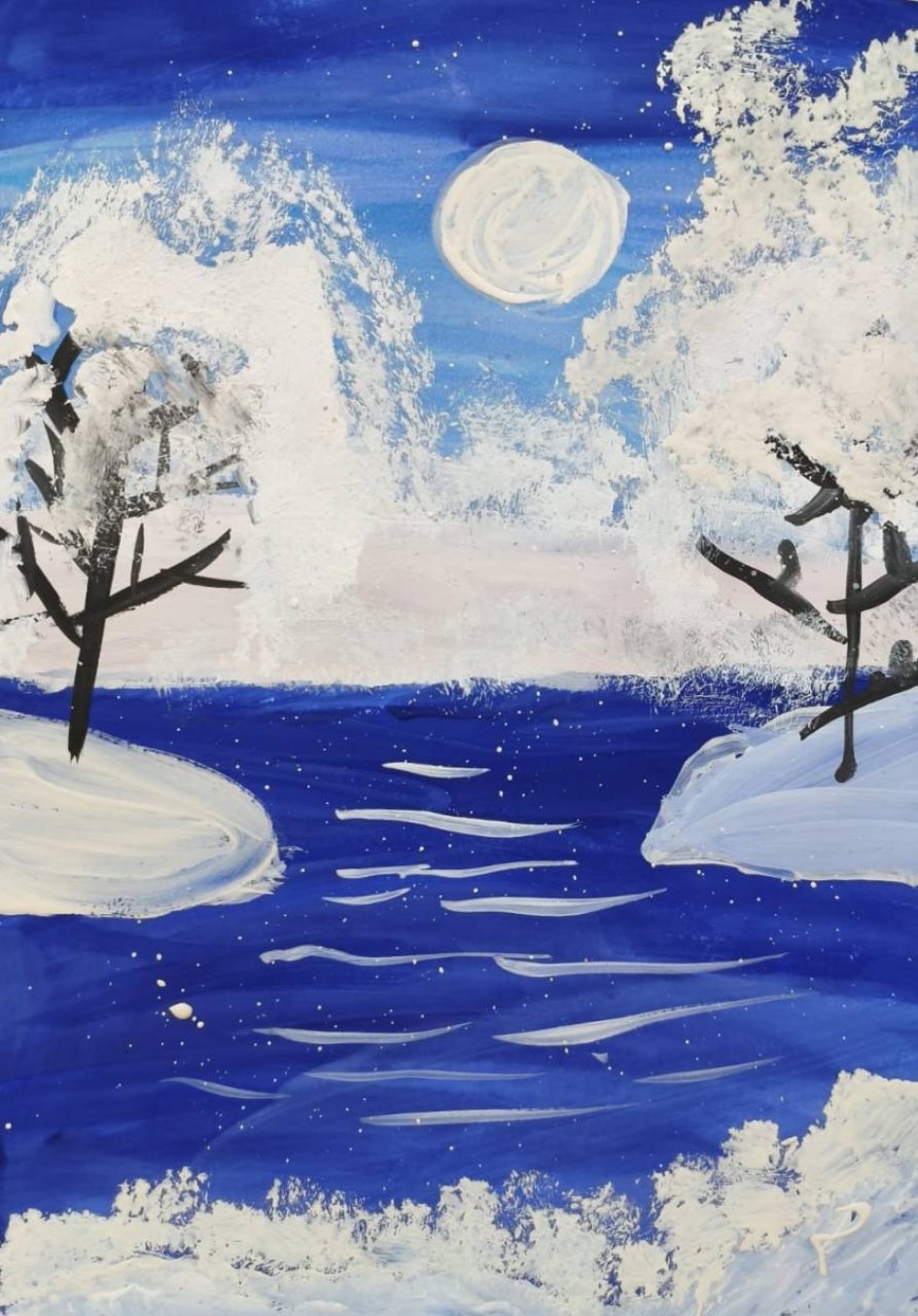 Первый снег в лесу