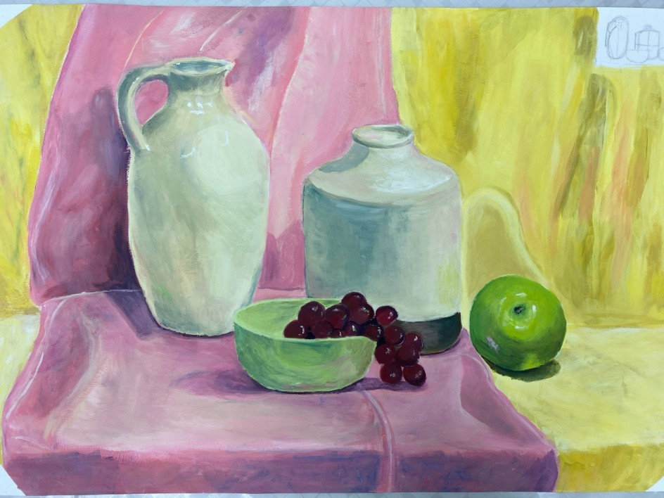 Натюрморт с яблоком