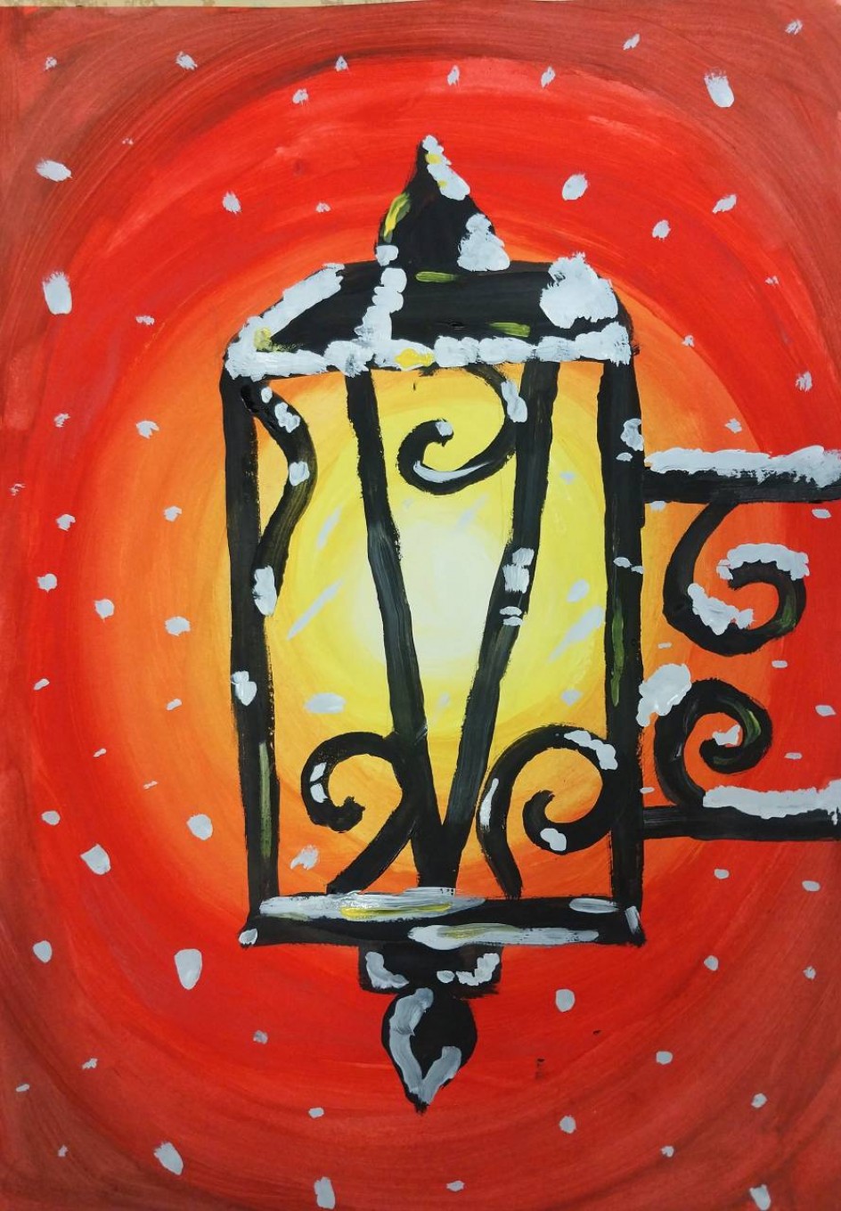 Заснеженный фонарь