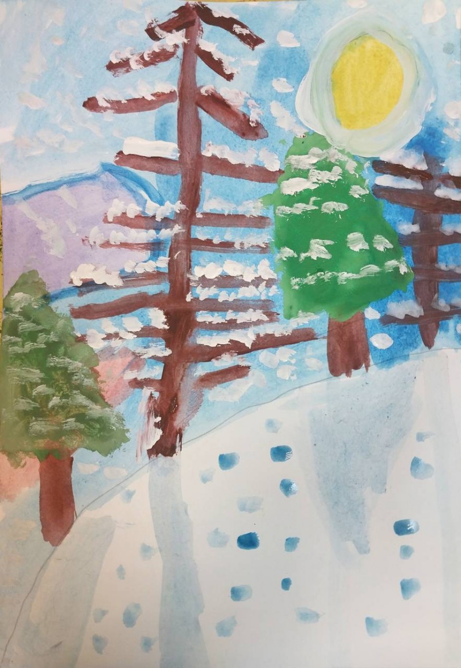 В снежном лесу