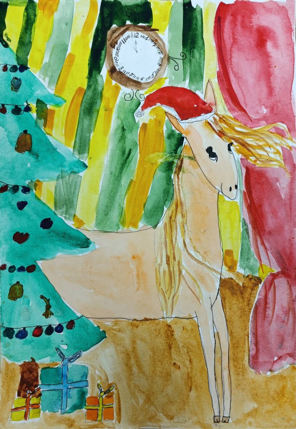 Новогодняя лошадка