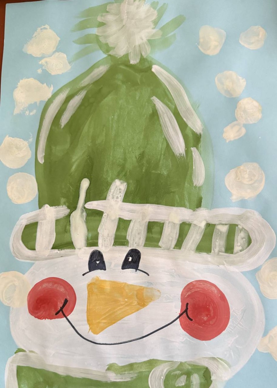 Веселый снеговик