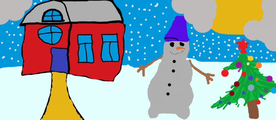 Снеговик спешит поздравить