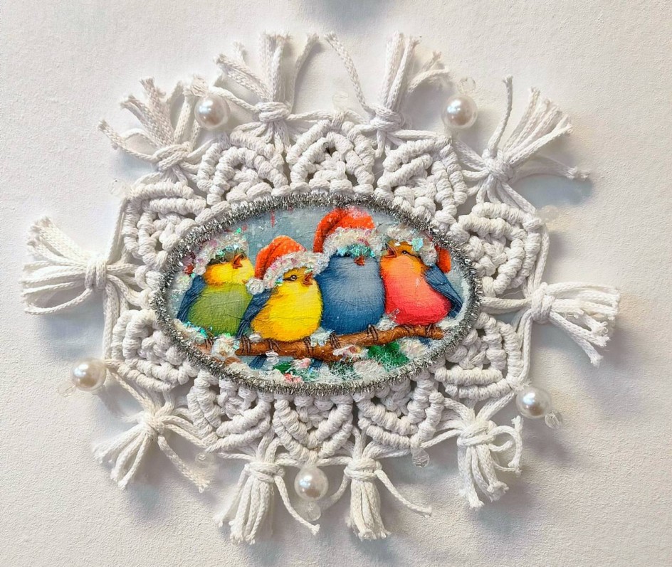 Панно "Зимние певцы"