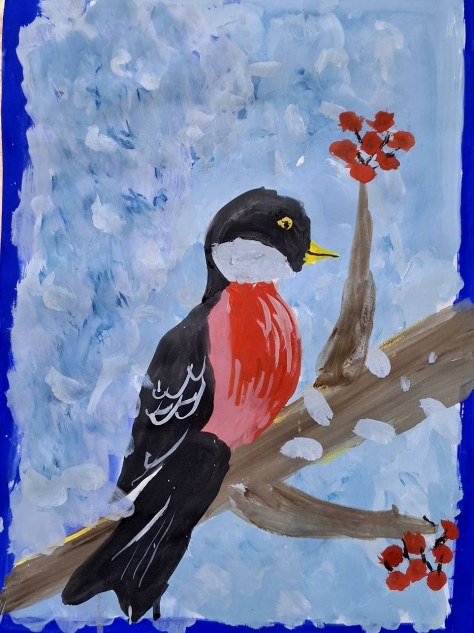 "Снегирь на ветке"