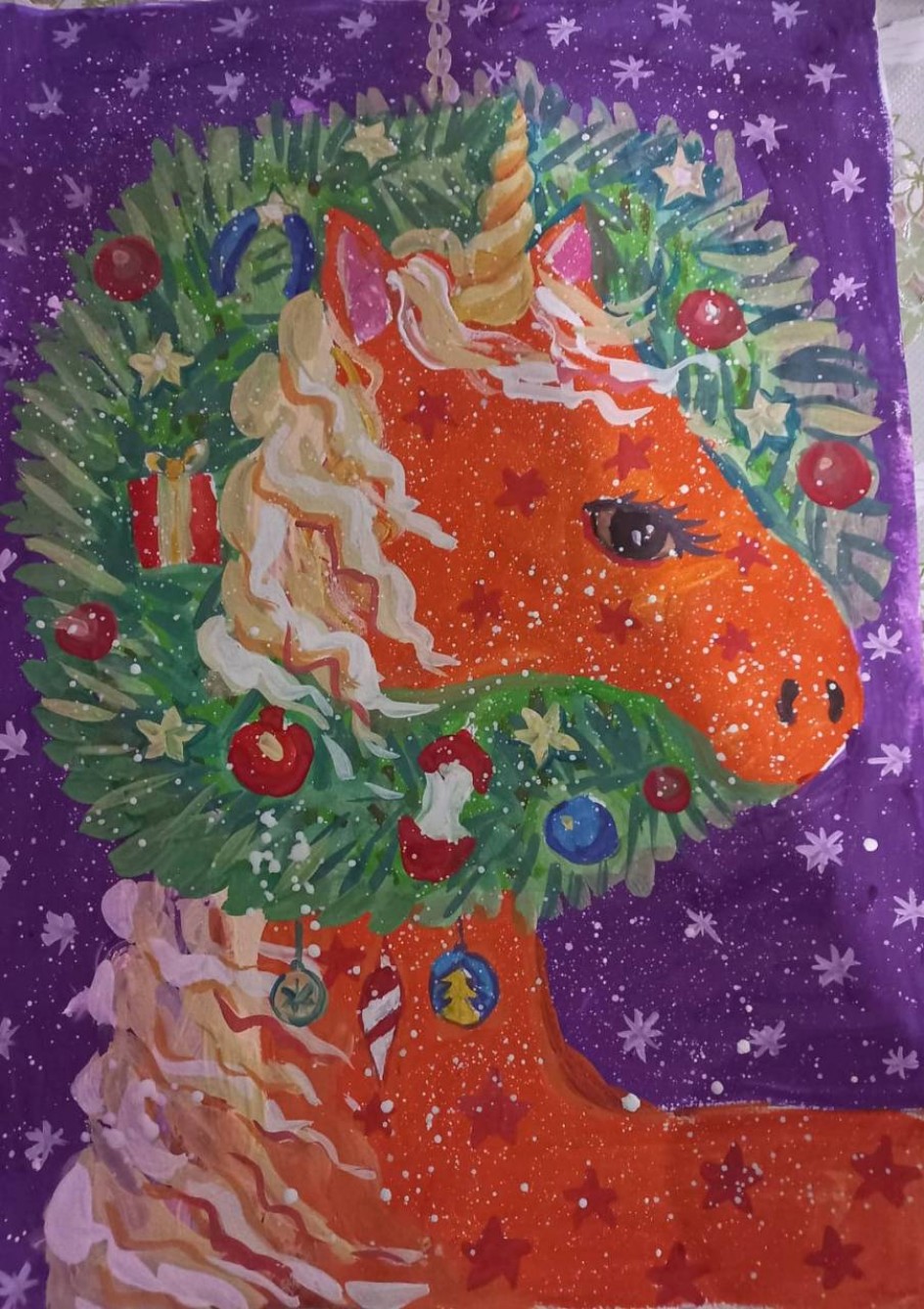 Новогодний единорог