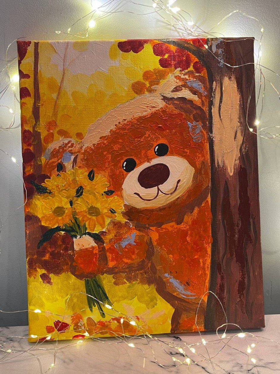 Мишутка в осеннем лесу