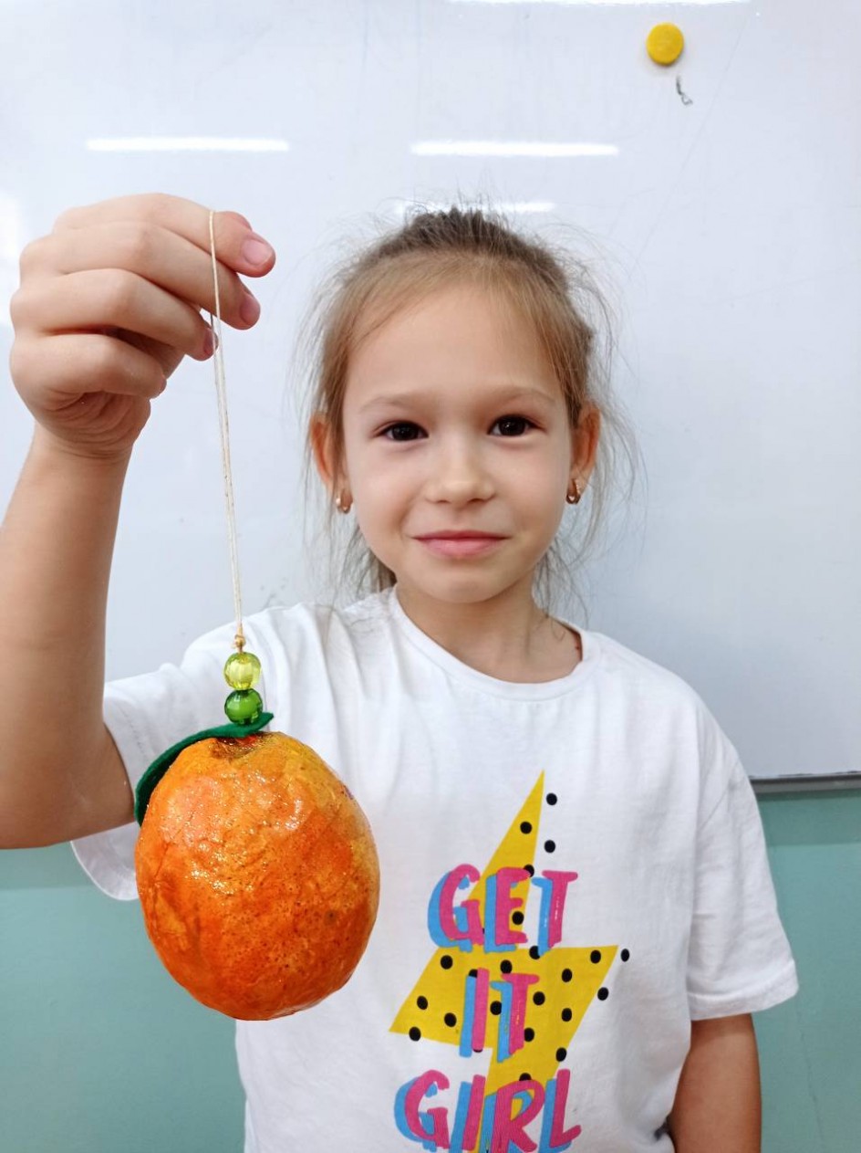 Новогодняя игрушка "Апельсин"