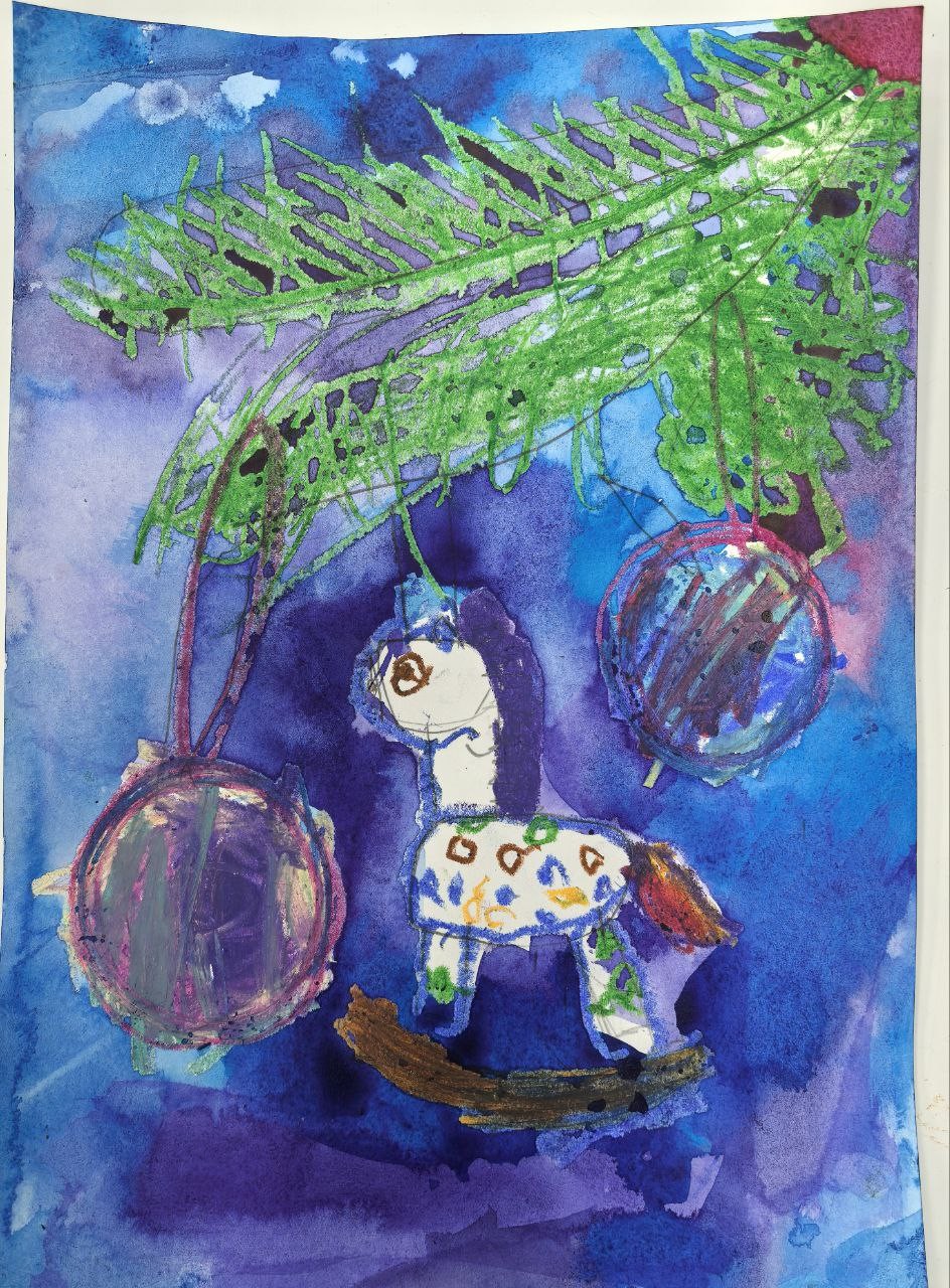 Ёлочная игрушка лошадка