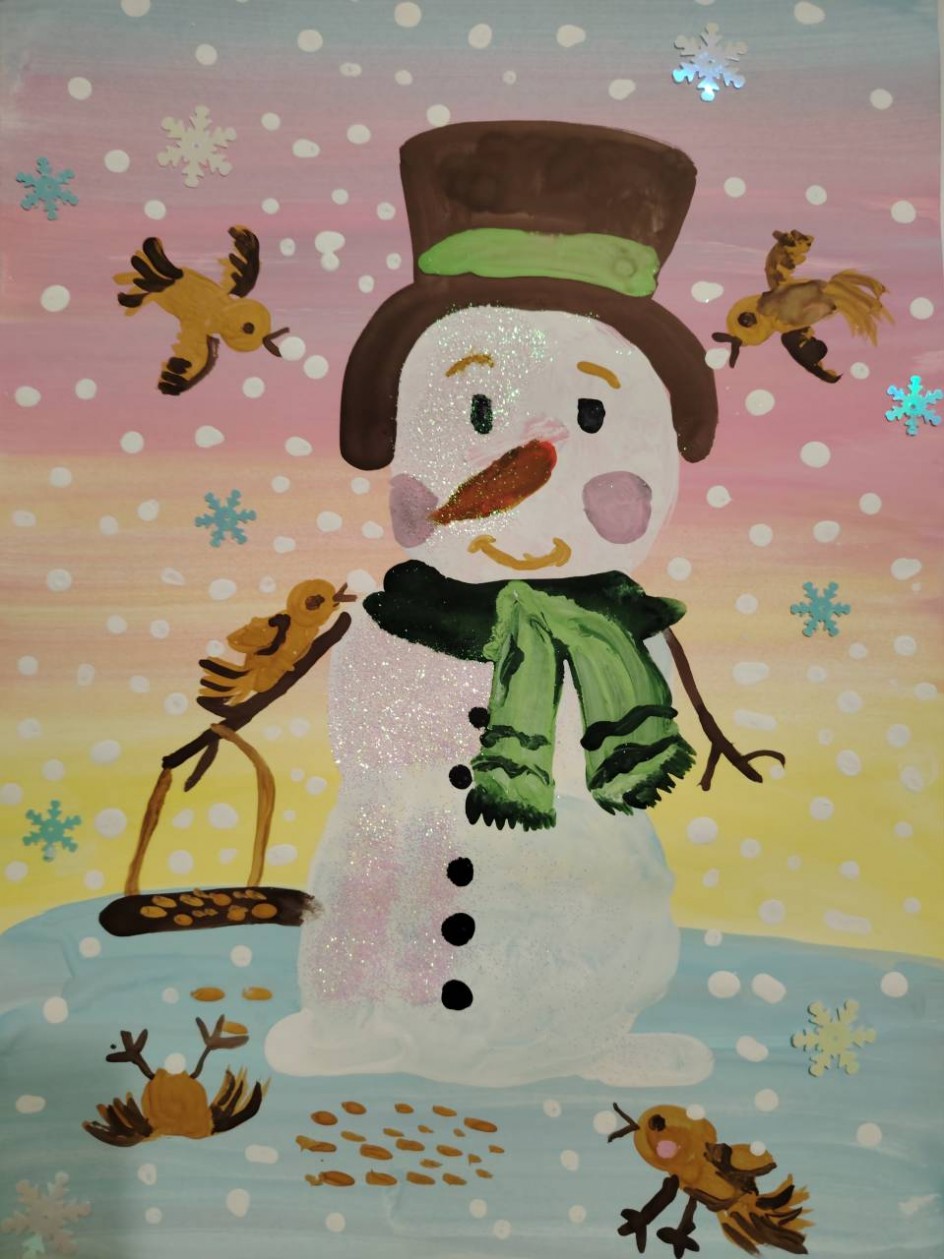 Добрый снеговик